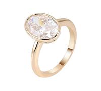 Whoiy Trauring - Anello da donna in oro giallo 585, con moissanite 3 carati D Color VVS1, in oro giallo 14 carati, con incisione, misura 57 (18,1)