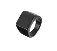 Whoiy Trauring - Anello da uomo in acciaio inox, 13,6 mm, in acrilico, colore argento/oro/nero, con incisione, bigiotteria alla moda, da uomo, taglia 54-67, 67 (21.3), Metallo non prezioso, Nessuna