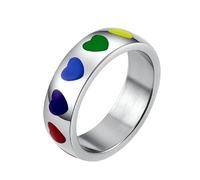Whoiy Trauring - Anello da uomo in acciaio inox, 6 mm, con incisione alla moda, misura 52-67, 20 (19,1), Metallo non prezioso, Nessuna pietra preziosa