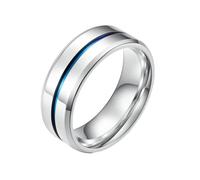 Whoiy Trauring - Anello da uomo in acciaio inox, 8 mm, con incisione interna, per uomo, misura 52-67, 67 (21.3), Metallo non prezioso, Nessuna pietra preziosa