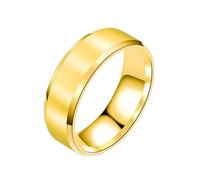 Whoiy Trauring - Anello da uomo in acciaio inox, 8 mm, semplice, colore argento/oro/nero, spazzolato, con incisione, bigiotteria da uomo, misura 52-70, 62 (19.7), Metallo non prezioso, Nessuna pietra