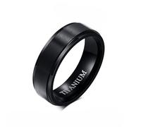 Whoiy Trauring - Anello in titanio spazzolato, 8 mm, da uomo, semplice, con incisione, alla moda, per uomo, taglia 54-67, 65 (20.7), Metallo non prezioso, Nessuna pietra preziosa