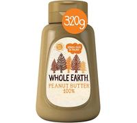 Whole Earth Burro di Arachidi Cremoso, Crema Spalmabile Arachidi Tostate, Fonte Naturale di Proteine Vegetali, Senza Glutine, Vegan, Bottiglia Squeeze, Confezione da 320g