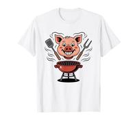Whole Hog Roast Family Tradition Backyard Pig Spit Maglietta