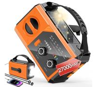 Wholede 27000mAh Radio Manovella con Bluetooth, AM/FM Radios Portatile di Emergenza con Caricabatterie per Cellulare Radio Solare Kit di Emergenza Dinamo con Torcia SOS Allarme per Campeggio, Ourdoor