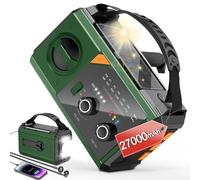 Wholede 27000mAh Radio Manovella con Bluetooth, AM/FM Radios Portatile di Emergenza con Caricabatterie per Cellulare Radio Solare Kit di Emergenza Dinamo con Torcia SOS Allarme per Campeggio, Ourdoor