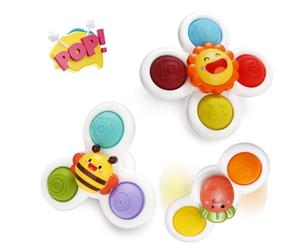 Wholede Gioco Seggiolone Ventosa Spinner Trottola Giochini per Neonati Giochi da Bagno per Bambini