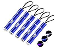 WholeFire 5Pack Luce a Penna Ricaricabile, Mini Torcia, Torcia EDC Ultra-Compatta, Torcia Tascabile da 500 Lumen con 3 Modalità, Torcia Medica di Ispezione a Penna per Campeggio all'Aperto (Blu)