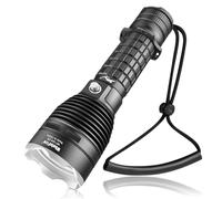 WholeFire Torcia subacquea 2000 lumen, torcia subacquea a LED con 3 modalità, luce subacquea notturna IPX8 a prova di acqua, luce subacquea professionale per lo snorkeling