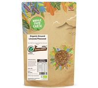Wholefood Earth - Semi di lino macinati biologici, 500 g, crudi, senza OGM, vegani, ad alto contenuto di fibre, fonte di proteine, certificati biologici