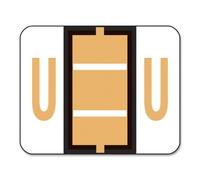 Wholesale case of 15 - Smead Alphabetical color Coded Bccr Style labels-color codice etichette,"U", 1 - 1/10,2 x 2,5 cm 500/RL, luce arancione