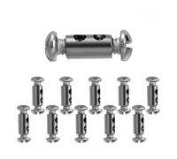 Wholesale Double Hole Cross Screw Wire Rope Mlamps, Telescopic Lock Copper Plated Suspension Cable Clip, Heavy Duty Adjustable Fastener for Rigging and Industrial Hardware (50 pezzi)