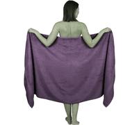 Wholesale Trade Dealz Telo da bagno extra large, 100 x 200 cm, telo da bagno super jumbo grande, telo da bagno da spiaggia e corpo da 600 g/m² (viola)