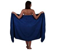 Wholesale Trade Dealz Telo da bagno extra large, 100 x 200 cm, telo da bagno super jumbo grande, telo da bagno da spiaggia e corpo da 600 g/m² (blu)