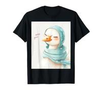Wholesome Mama Goose in Blue Floral Scarf. Maglietta