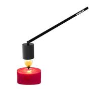 WHOLEV Spegnicandela in Acciaio Inossidabile, spegnifiamma a Manico Lungo, spegnifiamma in Acciaio Inossidabile lucidato per spegnere in Modo Sicuro la Fiamma di Una Candela, spegnifiamma Nero