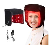 WHOOLEFUN Cappello per Terapia a Luce Rossa, Dispositivo per Terapia a infrarossi vicini da 215 LED 660 NM e 850 NM, Tempi di 5-30 Minuti, Cuffia per la Cura della ricrescita Rapida