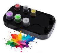 WHOOLEFUN Mini Miscelatore Vortex, Agitatore Magnetico per Pigmenti di Inchiostro per Tatuaggi con Coppa da 40 Colori E 200 Bastoncini di Miscelazione, velocità Regolabile, Basso Rumore, Agitatore