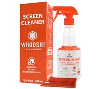 WHOOSH! Screen Shine Pro Spray 500 ml Pulizia Schermo TV E OLED - Detergente Ricaricabile Senza Aloni E Residui - Formula Sicura E Atossica - Spray Per Pulire Schermo TV LED - Kit Con Panno Microfibra