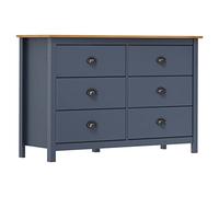 WHOPBXGAD Armadietti organizzatori Armadietti di stoccaggio Credenza Hill Grigia 125x40x80 cm in Legno Massello di PinoAdatto per la cucina, il soggiorno, l'ufficio, l'industria