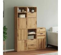 WHOPBXGAD Armadio portaoggetti Armadio portaoggettiArmadietti Laterali 5 pz ODDA 40x24x79 cm Legno Massello PinoAdatto al soggiorno