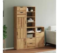 WHOPBXGAD Armadio portaoggetti Armadio portaoggettiArmadietti Laterali 5 pz ODDA 40x24x79 cm Legno Massello PinoAdatto al soggiorno