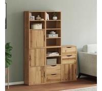 WHOPBXGAD Armadio portaoggetti Armadio portaoggettiArmadietti Laterali 5 pz ODDA 40x24x79 cm Legno Massello PinoAdatto al soggiorno