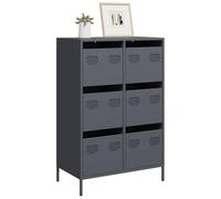 WHOPBXGAD Armadio portaoggetti Armadio portaoggettiCredenza Antracite 68x39x101,5 cm AcciaioAdatto al soggiorno
