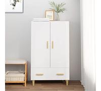 WHOPBXGAD Armadio portaoggetti Armadio portaoggettiCredenza Bianca 70x31x115 cm in Legno IngegnerizzatoAdatto al soggiorno