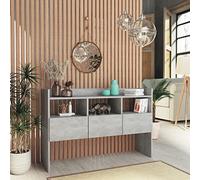WHOPBXGAD Armadio portaoggetti Armadio portaoggettiCredenza Grigio Cemento 105x30x70 cm in Legno MultistratoAdatto al soggiorno