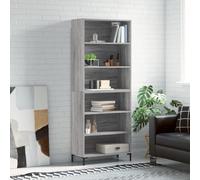 WHOPBXGAD Armadio portaoggetti Armadio portaoggettiCredenza Grigio Sonoma 69,5x32,5x180 cm Legno MultistratoAdatto al soggiorno