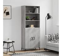 WHOPBXGAD Armadio portaoggetti Armadio portaoggettiCredenza Grigio Sonoma 69,5x34x180 cm in Legno MultistratoAdatto al soggiorno