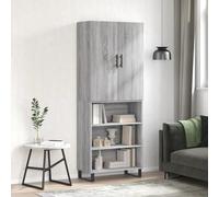WHOPBXGAD Armadio portaoggetti Armadio portaoggettiCredenza Grigio Sonoma 69,5x34x180 cm in Legno MultistratoAdatto al soggiorno