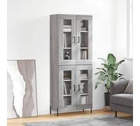 WHOPBXGAD Armadio portaoggetti Armadio portaoggettiCredenza Grigio Sonoma 69,5x34x180 cm in Legno MultistratoAdatto al soggiorno