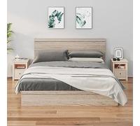 WHOPBXGAD Comodini 2 pz 40x35x49 cm in Legno Massello di Pino, Rustic Wood Nightstands with Drawer, Modern Bedroom Furniture Set for Living Room and Office Storage