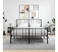 WHOPBXGAD Comodini 2 pz Grigio Cemento 40x30x50 cm in Legno Multistrato Modern Nightstands with 2 Storage Shelves for Bedroom Furniture