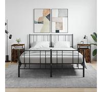 WHOPBXGAD Comodini 2 pz Nightstand Set with Display Shelf, Smoke Oak Finish Engineered Wood Bedside Table 40x42x60 cm for Bedroom Living Room Storage