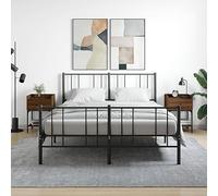 WHOPBXGAD Comodini 2 pz Rovere Marrone 40.5x31x60 cm in Legno Multistrato, Modern Nightstands with Adjustable Feet, Sturdy Bedroom Furniture for Home Decor and Storage Organization