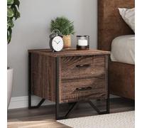 WHOPBXGAD Comodini 2 pz Rovere Marrone 40x41x40 cm in Legno Multistrato Modern Nightstands with Storage, Bedroom Furniture Set for Living Room and Office, Elegant Design with Smooth Finish