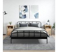 WHOPBXGAD Comodini 2 pz Rovere Sonoma Nightstand Set 40x42x60 cm Multilayer Wood Bedside Table with Storage Shelf for Bedroom Living Room Modern Furniture