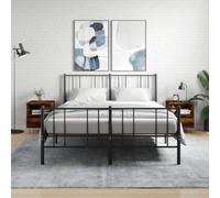 WHOPBXGAD Comodini 2pz Rovere Fumo 40x35x50 cm in Legno Multistrato, Modern Nightstands with Storage Drawers, Bedroom Furniture Set for Bedside Organization