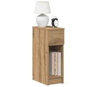 WHOPBXGAD Comodini con Cassetto 2 pz Rovere Artigianale 20x36x60 cm Nightstand with Drawer Bedside Table Modern Bedroom Furniture Storage Cabinet