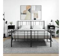 WHOPBXGAD Modern Nightstand Set of 2, Black Multilayer Wood Bedside Table with Storage Shelf, Adjustable Feet for Bedroom Living Room, 35x34.5x70cm