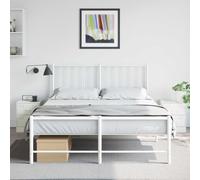 WHOPBXGAD Modern White Nightstand Set of 2 with Drawers, Steel Bedside Table 34.5x39x44 cm, Cold Rolled Steel Storage Cabinet for Living Room Bedroom