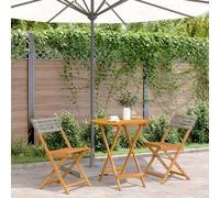 WHOPBXGAD Set da Bistrot 3 pz Grigio in Polyrattan e Legno Massellomobile da poltroncine da giardino poltrone da esterno divano 2 postiAdatto per giardini, cortili