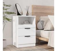 WHOPBXGAD White Wall Mounted Nightstand with 2 Drawers, Multilayer Wood Bedside Table for Living Room Bedroom, Modern Storage Cabinet with Stable Shelf for Books Decor