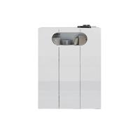 WHOUS - Armadio Portascarpe REAL 90x38x120 cm - Mobile Scarpiera in Legno - Scarpiera Bianca 3 Ante e 11 Ripiani- Mobile Portascarpe per 20 Paia di Scarpe