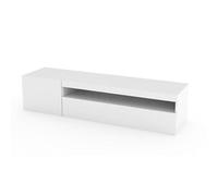 WHOUS - Mobile Porta Tv Da Terra DAIQUIRI 155cm - Mobile Tv Bianco in Melaminico - Supporto Tv da Pavimento con Vano a Giorno e 2 Spazi Contenitivi - Mobile Soggiorno Moderno 100% Made in Italy