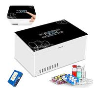 WHR-HARP Diabete Mini Frigo, 12 Ore di Frigorifero per Farmaci e Refrigeratore, con Spazio di Refrigerazione: 240 * 160 * 125 mm per Auto/Viaggio/Casa - modalità di Ricarica Multiple