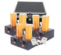 WHRAOY 4/6/8 Pezzi Macchina per Fuochi D'Artificio A Freddo, Ricevitore Pirotecnico Freddo, Macchina per Fontana di Scintille, 2 di Controllo Remoto Wireless+ Valigia, per Matrimoni,6pcs